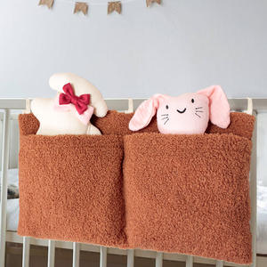 Tas Penyimpanan Gantung di Samping Tempat Tidur Bayi 2-Kantong Organizer Tempat Tidur Bayi Poliester Portabel untuk Popok Mainan & Bibs Air Liur - Product Image 5