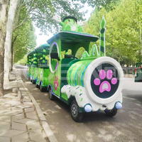 Train électrique sans rails pour enfants, équipement de divertissement pour aire de jeux avec écran de jeu vidéo