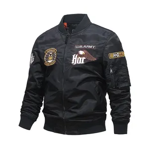 Spring and autumn new ma1 pilot jacket male heavy industry embroidered baseball Bomber jacket eagle coat cargo jacket