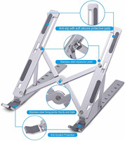 IDock Support de bureau flexible et ergonomique en aluminium, réglable en hauteur, pour ordinateur portable