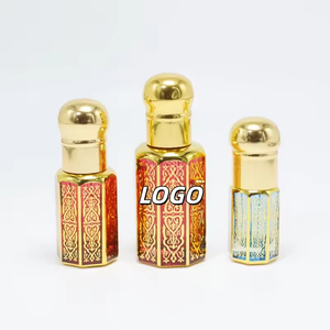 Essential Oil <b>Bottle</b> Empty High Grade <b>Perfume</b> Massage Smear <b>Sample</b> Glass Portable Electroplated Surface Custom Logo Flat Shape - Product Image 6