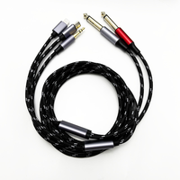 Câble audio stéréo 3-en-1 Type-C double 6,35 mm, son Hi-Fi, plaqué or 24K, tressé, 1,5 m/2,0 m/3,0 m pour diffusion en direct mobile et voiture