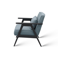 Fauteuil lounge moderne en bois de chêne massif rembourré pour hall d'hôtel et salon