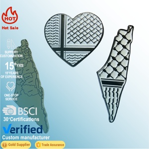 Pin Personalizado de Palestina y Colombia, Insignia de Metal Esmaltado, Broche de Aleación de Zinc, Souvenir, Regalo, Venta al Por Mayor de Fábrica - Product Image 1
