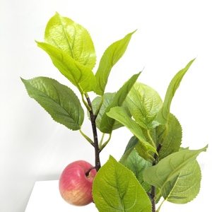 Petit arbre de pomme artificiel en plastique hautement réaliste avec fil de fer pour l'aménagement paysager, le jardinage, la décoration de la maison, des hôtels, des bureaux et des magasins - Product Image 3