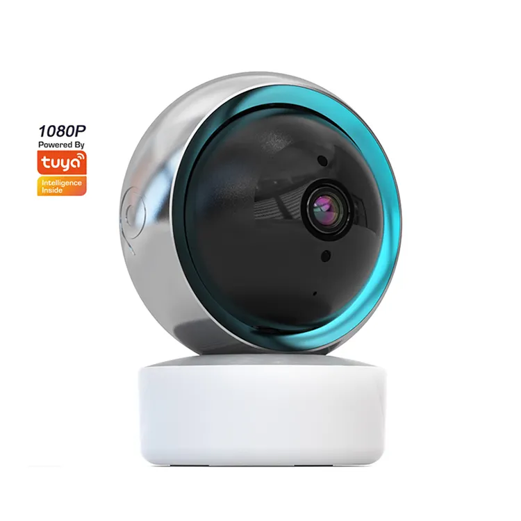 Cámara WiFi Tuya Smart Life 1080P CCTV, Monitor de bebé, visión nocturna, habla bidireccional, red inalámbrica, cámara de seguridad para el hogar