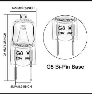 Fabrik Preis 120V JC G8 Halogenlampe HAL-G8 20W Birne in Glas Material Hohe Qualitä<span class=keywords><strong>t</strong></span> 120V 20W Birne - Product Image 3