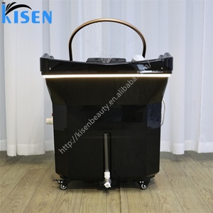 Kisen No Need Plumbing Salon Shampoo Basin Portable Head Spa 220V 110V Hair Wash Machine with Heater tank <b>Led</b> <b>Light</b> Steamer - Product Image 1