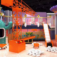 Maison de jeu intérieure utilisation sur le chantier de construction grande grue équipement de parc d'attractions intérieur jouets de jeu de rôle pour enfants