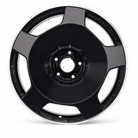 Juego de 2 Ruedas de Aleación Forjadas de Primera Calidad, Color Negro Mate, con Borde Profundo, 22x10 23x10 5x130 para Mercedes - Mejora de Posventa