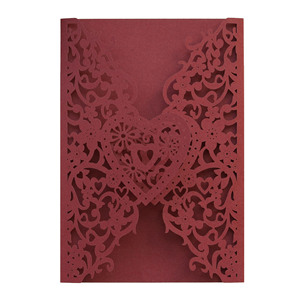 ปกการ์ดอวยพรแบบยุโรปและอเมริกา, ปกการ์ดเชิญงานแต่งงาน, ดีไซน์แบบฉลุลายด้วยเลเซอร์, ซองการ์ดเชิญงานแต่งงาน - Product Image 4