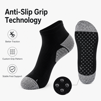 Chaussettes de sport noires personnalisées, respirantes et rembourrées, avec logo personnalisé, antidérapantes, OEM ODM, faible MOQ, directement de l'usine