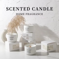 Bougie parfumée artisanale en céramique avec mèche en bois pour la décoration de la maison et les cadeaux de mariage