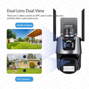 8MP IP 4K <b>Camera</b> Dual Lens <b>Security</b> Protection Wifi Surveillance <b>Camera</b> Bullet PTZ <b>Wireless</b> CCTV Cam Red Blue Light Alarm Yoosee - Product Image 5