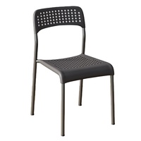 Chaises de salle à manger en plastique pour hôtel et usage domestique, tabourets de bureau pliables, dossier simple, design moderne et minimaliste pour ordinateur