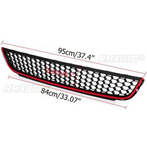 Grille de pare-chocs avant noire et rouge, grille inférieure centrale de pare-chocs avant pour VOLKSWAGEN pour VW Jetta Mk6 2012-2014 Berline, grilles de course - Product Image 6