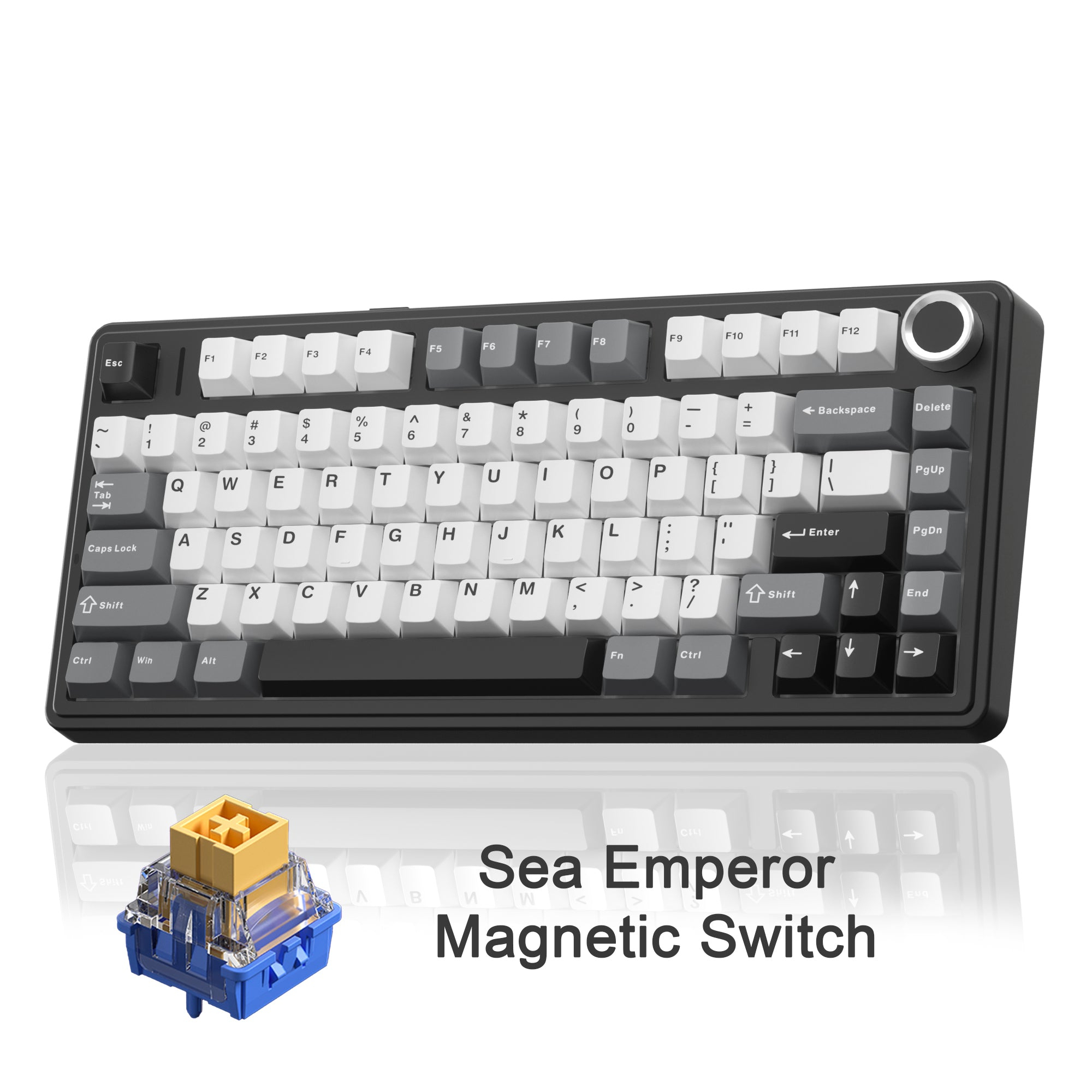AULA F75 HE Hall Effect <strong>Magnetic</strong> <strong>Gaming</strong> Keyboard 75% 80Keys Tri-Mode Hot Swap Rapid Trigger 8000Hz RGB Mechanical Keyboard