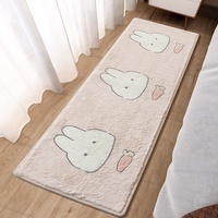 Mignon rose fleurs animaux absorbant tapis antidérapant décoratif salon chambre d'enfants tapis antidérapant