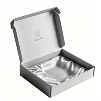 Boîte cadeau compostable doublée de soie pour bijoux, emballage en papier mat personnalisé pour bagues et bracelets, vente en gros