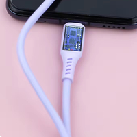 SD-186 kabel Data portabel, kabel Data kapsul warna-warni PVC portabel Tipe C mikro untuk IP Android tipe-c 1m lucu