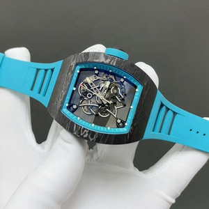 Wholesale High-End RM055 Style Lightweight Titanium Skeleton Mechanical <b>Watch</b> Sapphire Crystal Dial ETA Movement <b>Rubber</b> Strap - Product Image 2