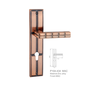 Qualité européenne Simple design italien en laiton cuivre levier intérieur poignées de porte - Product Image 3