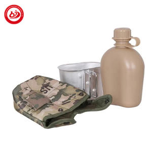 Hiking Camping US Outdoor Portable Drinking <strong>Water</strong> <strong>Bottle</strong> Survival Camouflage Kettle Equipment With Carrying Bag - Product Image 3