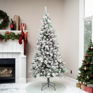 Schneeweißer Künstlicher Weihnachtsbaum, 5 Meter Hoch, <span class=keywords><strong>Balsa</strong></span>-Holzstamm, Natürlicher Look, 4 Fuß Kiefer, Drehbar 300cm, für Weihnachten und Hochzeiten - Product Image 4