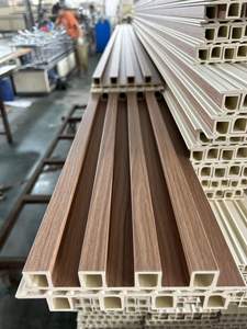 वाटरप्रूफ पीसी वीपीसी दीवार पैनल सजावट के लिए लकड़ी का अनाज चमका पैनल - Product Image 4