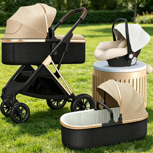 Passeggino JXB 2 in 1 Intercambiabile con <span class=keywords><strong>Seggiolino</strong></span> <span class=keywords><strong>Auto</strong></span> per Neonati, Chiusura Rapida con Una Mano, Carrozzina per Neonati - Product Image 1