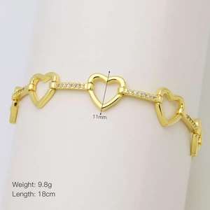 Mode Link Armband Holle Hart Liefde Ketting Armband Armband Varken Neus Ijzeren Armband Hart Voor Dames Cadeau - Product Image 5