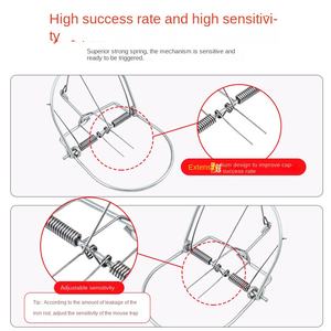 Trampa para <span class=keywords><strong>Ratones</strong></span> <span class=keywords><strong>de</strong></span> Hierro Resistente y <span class=keywords><strong>de</strong></span> Alta Eficiencia, Mecanismo <span class=keywords><strong>de</strong></span> Captura para la Exterminación <span class=keywords><strong>de</strong></span> Roedores <span class=keywords><strong>Domésticos</strong></span>, Origen Zhejiang, Modelo Antiguo - Product Image 4