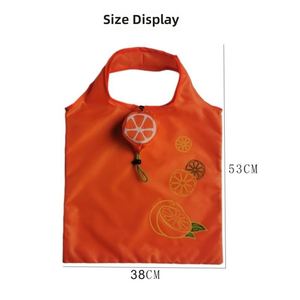 Portable <b>Folding</b> Strawberry Shopping <b>Bags</b> Wholesale with Custom Logo Print, Fruit Shaped Foldable Reusable Handheld Eco Totes - Product Image 3