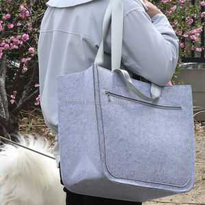 Classic Gift Handbags Large Capacity Ribbon Handle Decorative <b>PET</b> Felt <b>Bag</b> Rectangle Shape Unisex Shopping Tote Promotional - Product Image 3