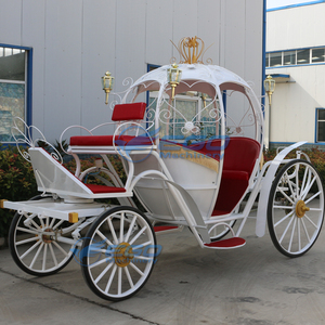 Carruaje de Caballos Usado de Cenicienta en Venta, Carruajes Reales de Calabaza para Bodas y Turismo, Carruaje Eléctrico de 4 Ruedas Tirado por Caballos - Product Image 2