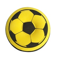 Tabouret à Air Portable, pouf rond gonflable, tabouret de pied Ottoman, Style moderne, Football imprimé, pouf, repose-pieds