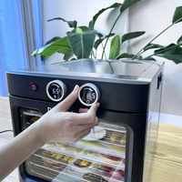 Premium Kwaliteit Elektrische Heteluchtoven 8 Trays Rvs Home Kleine Fruitdroger Voedsel Dehydrator
