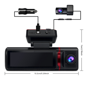 Cámara para Auto 4K WiFi GPS con Pantalla de 3.35 Pulgadas, 3 Lentes (Frontal y Trasera), Tendencia TikTok - Product Image 2