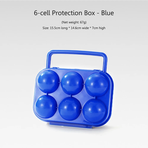 6-Grid Camping <b>Egg</b> Box Shockproof <b>Egg</b> Protection Boxes Dropproof Portable <b>Egg</b> Container Non-slip with Handle for Kitchen - Product Image 6