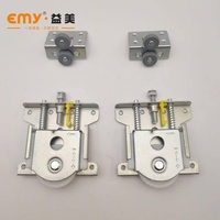 Set Roda Pulley Pintu Geser Besi/Plastik Berkualitas Tinggi Tahan Lama, Berbunyi Rendah, Meluncur Lancar untuk Penggunaan di Kamar Tidur, Dapur, Hotel