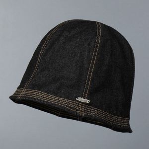 Chapeau Bob en Jean Style Japonais Rétro Tendance Printemps-Été 2025 pour Homme, Style Neutre, avec Coutures Extérieures - Product Image 6