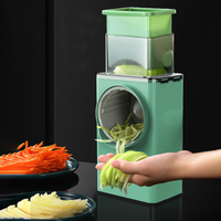 3-in-1 Handmatige Groentensnijder Multifunctionele Ecologische Plastic Kaas-Aardappelrasp en -snijder met Roestvrijstalen Messen