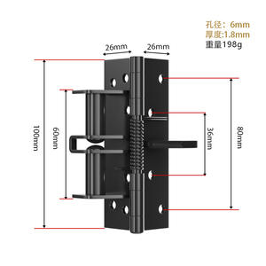 Ferme-porte multifonctionnel en <span class=keywords><strong>fer</strong></span>, charnière de fermeture automatique de porte, dispositif de tamponnage, ressort, charnière invisible, angle droit à 90 degrés - Product Image 6