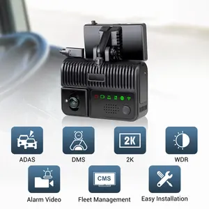 STONKAM 4g仪表盘摄像头，带ADAS智能监控，适用于卡车车队和前舱和车内双仪表盘摄像头行驶记录仪
