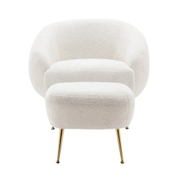 Fauteuil moderne en tissu Boucle à une place pour salon et appartement