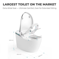 Offre Spéciale : WC Intelligent Automatique avec Réservoir Intégré, Sanitaire de Forme Allongée et Siège Chauffant