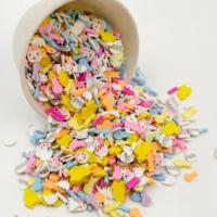 1kg/Sac Promotionnel : Tranches de Pâte Polymère Thème Pâques de Haute Qualité pour DIY, Colle Crème, Nail Art et Artisanat – Vente en Gros