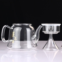 Théière à vapeur spéciale en verre borosilicate résistant à la chaleur, infuseur écologique, fabrication artisanale de luxe, 1L