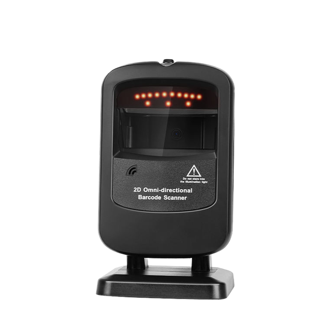High Speed 2D QR Scan Hands-free Automatic Omnidirectional Desktop Barcode Scanner RS232/USB/COM Interface Stock for Supermarket