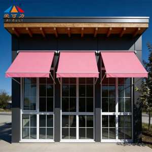 Tenda da Sole Retrattile Manuale per Esterni, Braccio Oscillante in Lega di Alluminio, Riparo Pieghevole dalla Pioggia, Tenda Pubblicitaria Moderna per Finestre <span class=keywords><strong>a</strong></span> Bovindo - Product Image 2